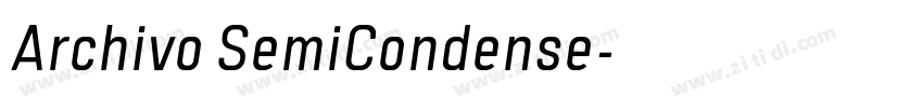 Archivo SemiCondense字体转换 Archivo SemiCondense字体转换